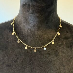 NASHELLE Gold Disc Charm Necklace ✨